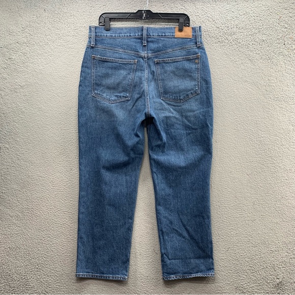 Madewell The Perfect Vintage Straight Jeans Blue Cropped Women's Petite Size 31P - Picture 9 of 16